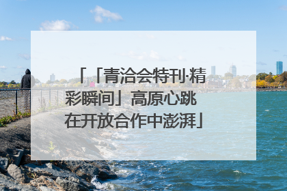 「青洽会特刊·精彩瞬间」高原心跳 在开放合作中澎湃