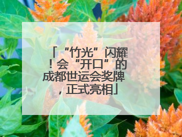 “竹光”闪耀！会“开口”的成都世运会奖牌，正式亮相