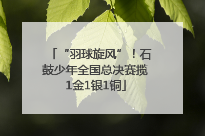 “羽球旋风”！石鼓少年全国总决赛揽1金1银1铜