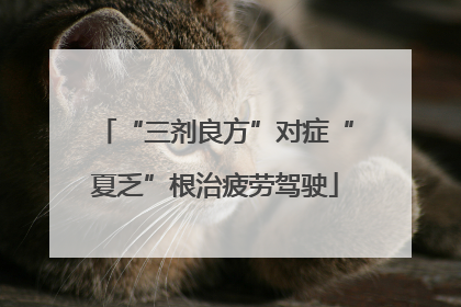 “三剂良方”对症“夏乏”根治疲劳驾驶