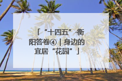 “十四五”·衡阳答卷④｜身边的宜居“花园”