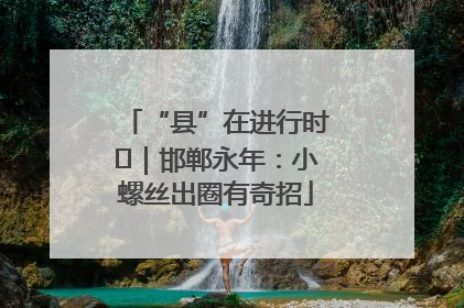“县”在进行时⑬｜邯郸永年：小螺丝出圈有奇招