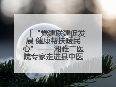 “党建联建促发展 健康帮扶暖民心”——湘雅二医院专家走进县中医医院开展健康帮扶活动