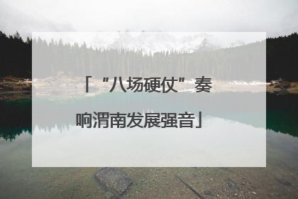 “八场硬仗”奏响渭南发展强音