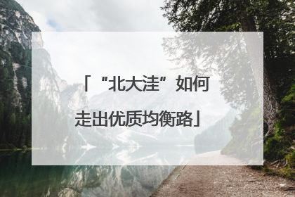 “北大洼”如何走出优质均衡路