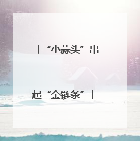 “小蒜头”串起“金链条”