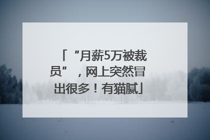 “月薪5万被裁员”，网上突然冒出很多！有猫腻