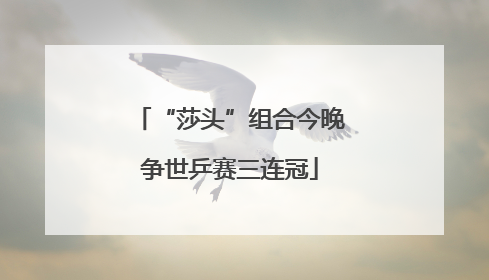 “莎头”组合今晚争世乒赛三连冠