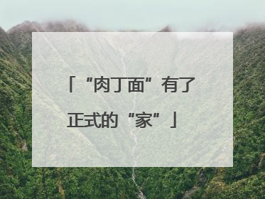 “肉丁面”有了正式的“家”