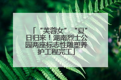 “芙蓉女”“夏”日归来！湖南烈士公园两座标志性雕塑养护工程完工