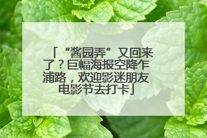 “酱园弄”又回来了？巨幅海报空降乍浦路，欢迎影迷朋友电影节去打卡