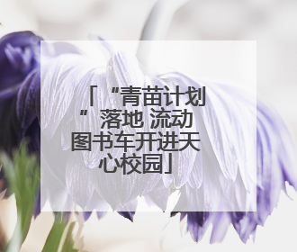 “青苗计划”落地 流动图书车开进天心校园