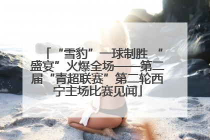 “雪豹”一球制胜 “盛宴”火爆全场——第二届“青超联赛”第二轮西宁主场比赛见闻