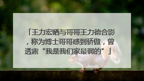王力宏晒与哥哥王力德合影，称为博士哥哥感到骄傲，曾透露“我是我们家最弱的”