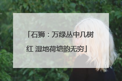 石狮：万绿丛中几树红 湿地荷塘韵无穷