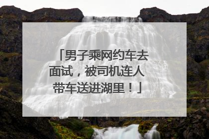 男子乘网约车去面试，被司机连人带车送进湖里！