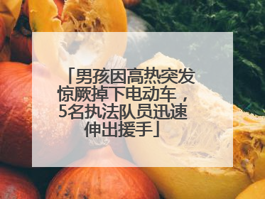 男孩因高热突发惊厥掉下电动车，5名执法队员迅速伸出援手