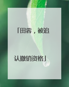 田蓉，被追认撤销资格