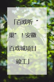 百戏听“巢”！安徽百戏城项目竣工