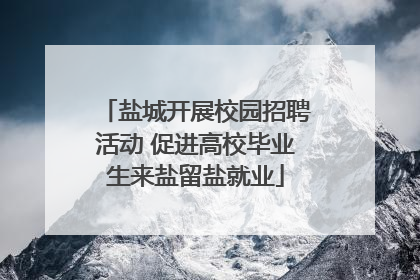 盐城开展校园招聘活动 促进高校毕业生来盐留盐就业
