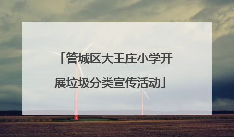 管城区大王庄小学开展垃圾分类宣传活动