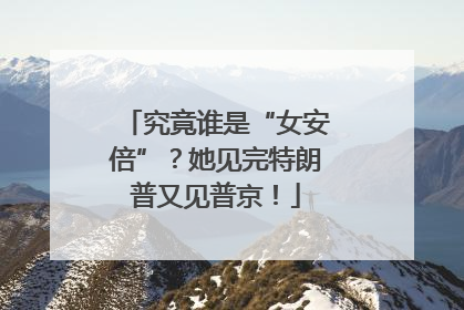 究竟谁是“女安倍”？她见完特朗普又见普京！