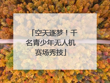 空天逐梦！千名青少年无人机赛场秀技