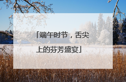 端午时节，舌尖上的芬芳盛宴