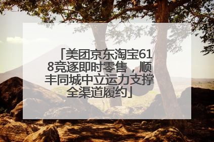 美团京东淘宝618竞逐即时零售，顺丰同城中立运力支撑全渠道履约