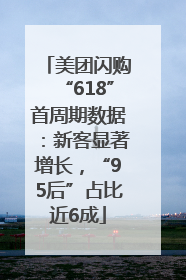 美团闪购“618”首周期数据：新客显著增长，“95后”占比近6成