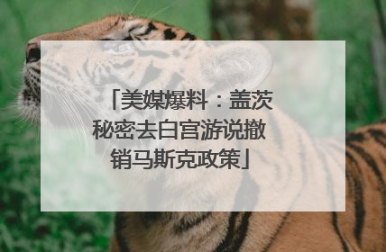 美媒爆料：盖茨秘密去白宫游说撤销马斯克政策