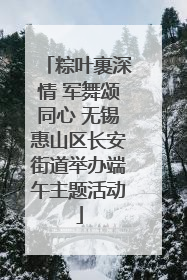 粽叶裹深情 军舞颂同心 无锡惠山区长安街道举办端午主题活动