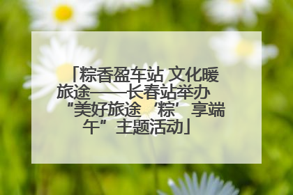 粽香盈车站 文化暖旅途——长春站举办 “美好旅途‘粽’享端午”主题活动