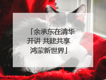 余承东在清华开讲 共建共享鸿蒙新世界