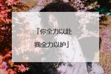 你全力以赴 我全力以护