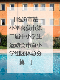 临汾市第一小学喜获市第二届中小学生运动会市直小学组团体总分第一