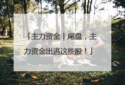 主力资金｜尾盘，主力资金出逃这些股！