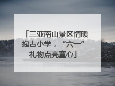 三亚南山景区情暖抱古小学，“六一”礼物点亮童心