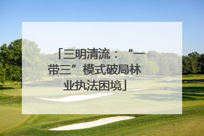 三明清流：“一带三”模式破局林业执法困境