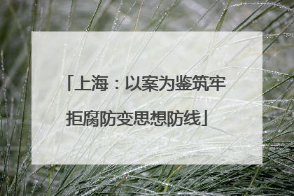 上海：以案为鉴筑牢拒腐防变思想防线