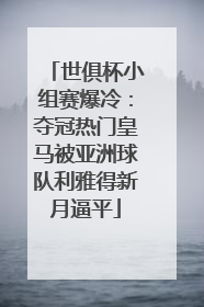 世俱杯小组赛爆冷：夺冠热门皇马被亚洲球队利雅得新月逼平
