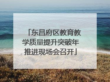 东昌府区教育教学质量提升突破年推进现场会召开