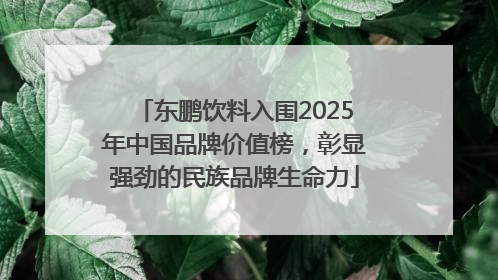 东鹏饮料入围2025年中国品牌价值榜，彰显强劲的民族品牌生命力