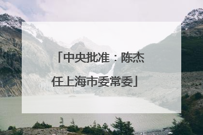 中央批准：陈杰任上海市委常委