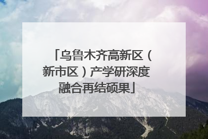 乌鲁木齐高新区（新市区）产学研深度融合再结硕果