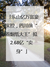 乐山亿万富豪实控，四川前“卷烟纸大王”拟2.68亿“卖身”