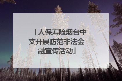 人保寿险烟台中支开展防范非法金融宣传活动