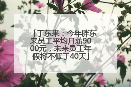 于东来：今年胖东来员工平均月薪9000元，未来员工年假将不低于40天