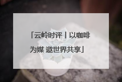云岭时评丨以咖啡为媒 邀世界共享