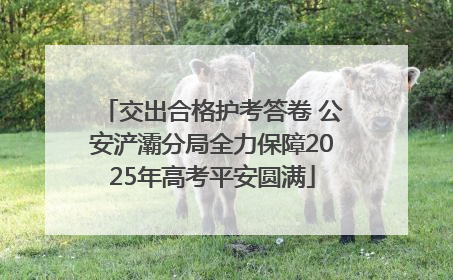 交出合格护考答卷 公安浐灞分局全力保障2025年高考平安圆满